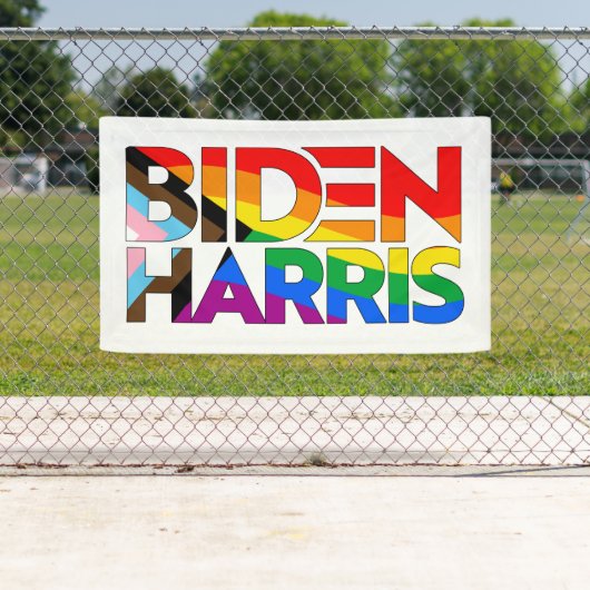 Biden Harris LGBTQ+ Fortschrittsstolz Banner (Insitu)