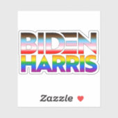 Biden Harris LGBTQ+ Pride Aufkleber (Blatt)