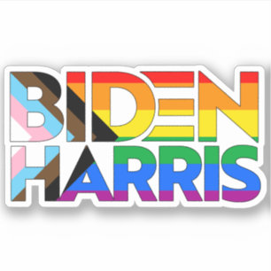 Biden Harris LGBTQ+ Progress Prix Aufkleber