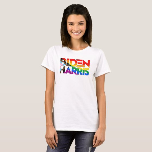 Biden Harris LGBTQ+ Progress Prix T-Shirt (Vorne ganz)