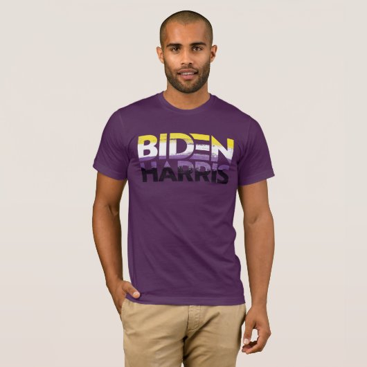 Biden Harris Nonbinary Pride T - Shirt (Vorne ganz)