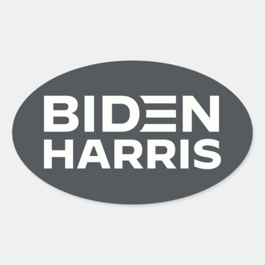 BIDEN HARRIS OVALER AUFKLEBER (Vorderseite)