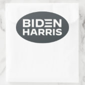 BIDEN HARRIS OVALER AUFKLEBER (Tasche)