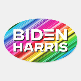 BIDEN HARRIS OVALER AUFKLEBER