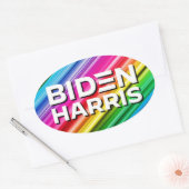 BIDEN HARRIS OVALER AUFKLEBER (Umschlag)