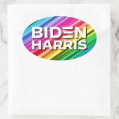 BIDEN HARRIS OVALER AUFKLEBER (Tasche)