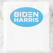 BIDEN HARRIS OVALER AUFKLEBER (Tasche)