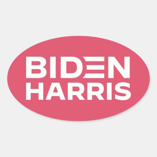 BIDEN HARRIS OVALER AUFKLEBER (Vorderseite)