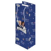 Biden Harris Party Geschenktüte Für Weinflaschen (Rückseite Schrägansicht)