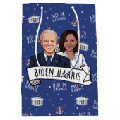 Biden Harris Party Mittlere Geschenktüte (Vorderseite)