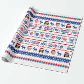 Biden Harris Pattern Geschenkpapier (Ungerollt)