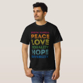 Biden Harris Peace Liebe Equality Hope Diversity T-Shirt (Vorne ganz)
