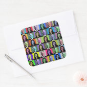 Biden Harris Pop Art (36 Farben) Quadratischer Aufkleber (Umschlag)