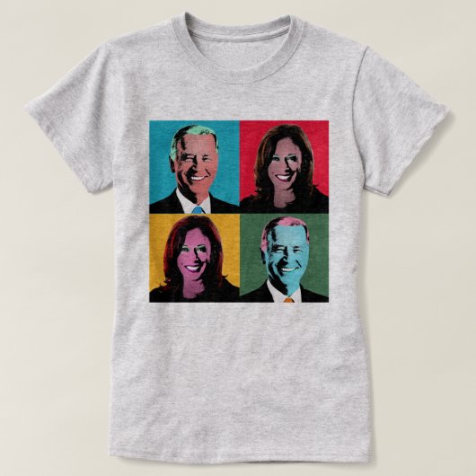 Biden Harris Pop Art Malerei T-Shirt (Design vorne)