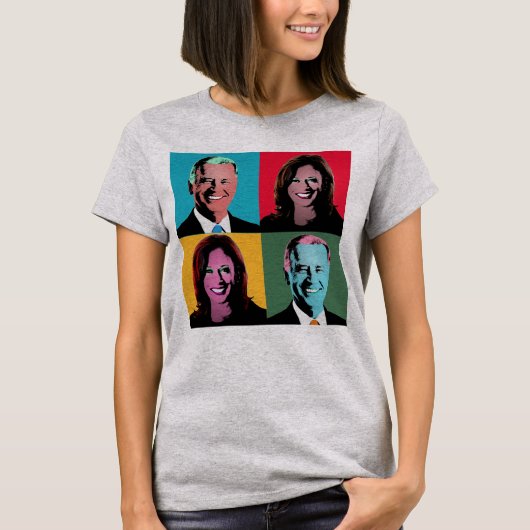 Biden Harris Pop Art Malerei T-Shirt (Vorderseite)