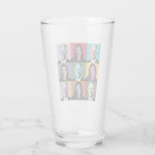 Biden Harris Pop Art (Neon) Glas (Rückseite)
