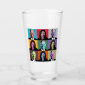 Biden Harris Pop Art (Neon) Glas (Vorderseite)