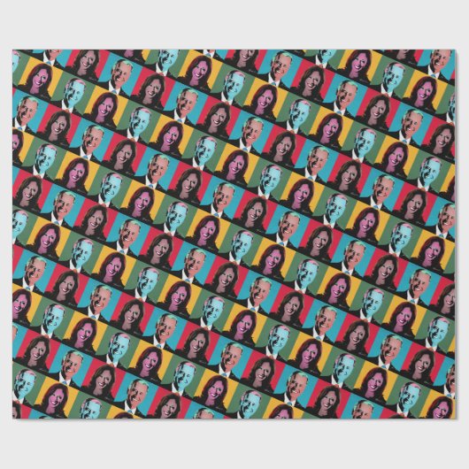 Biden Harris Pop Geschenkpapier (Flach)