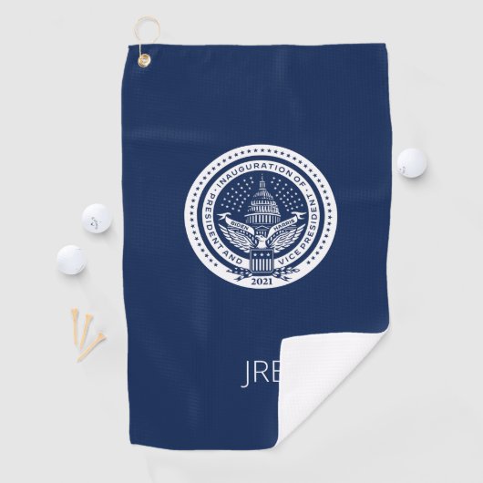 Biden Harris Präsident Einweihung Mit Monogramm Golfhandtuch (Insitu)
