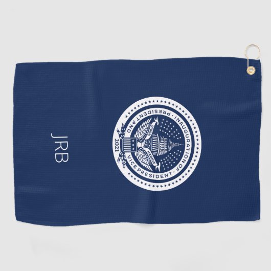 Biden Harris Präsident Einweihung Mit Monogramm Golfhandtuch (Horizontal)