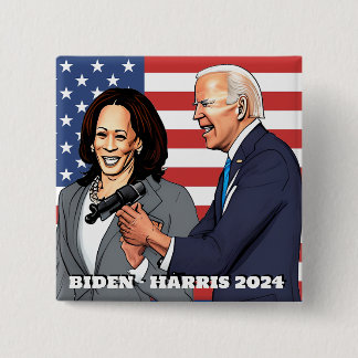 Biden - Harris | Präsidentschaftswahl 2024 Button