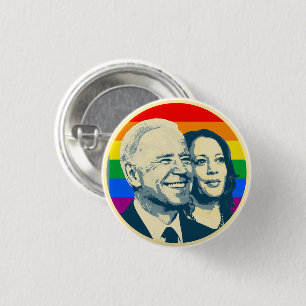 BIDEN HARRIS PRIDE ABZEICHEN LARGE BUTTON