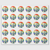 BIDEN HARRIS PRIDE ABZEICHEN LARGE GESCHENKPAPIER (Flach)