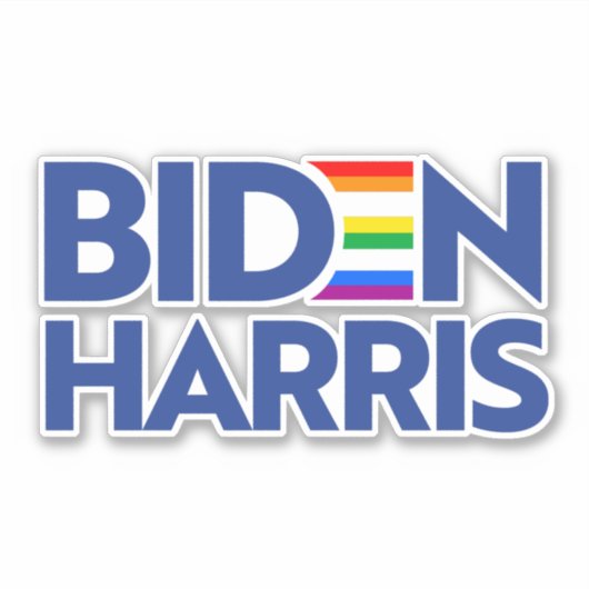 BIDEN HARRIS PRIDE AUFKLEBER (Vorderseite)