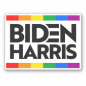 BIDEN HARRIS Pride Block Aufkleber (Vorderseite)