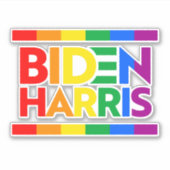 BIDEN HARRIS PRIDE RAINBOW AUFKLEBER (Vorderseite)