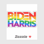 Biden Harris Pride Rainbow Aufkleber (Blatt)