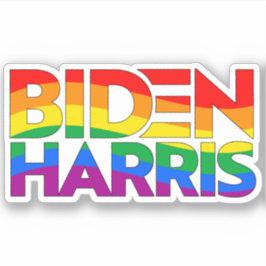 Biden Harris Pride Rainbow Aufkleber