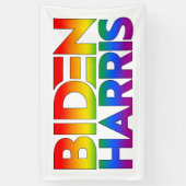 Biden Harris Pride Rainbow Banner (Vertikal)