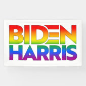 Biden Harris Pride Rainbow Banner (Horizontal)