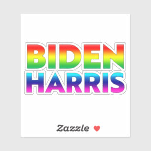"Biden Harris" Primer Regenbogenfarben lgbt lgbtq Aufkleber