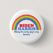 Biden Harris Rainbow Inspiration Custom Button (Vorderseite)