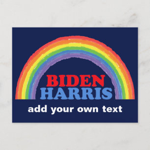 Biden Harris Rainbow Niedliche Custom Democracy Postkarte