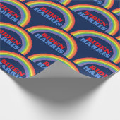 Biden Harris Rainbow Niedliche Demokraten Geschenkpapier (Ecke)