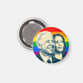 Biden Harris Rainbow Pride Magnet (Vorderseite/Rückseite)