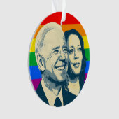 Biden Harris Rainbow Pride Ornament (Vorderseite)