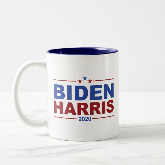 BIDEN/HARRIS Red & Blue Zwei-Tone-Kaffee-Tasse Zweifarbige Tasse (Links)
