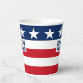 Biden Harris Red White and Blue Stars and Strips Pappbecher (Links)