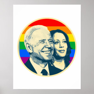 Biden Harris Regenbogen Stolz Poster