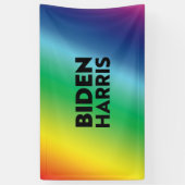 Biden Harris schwarze Lgbtq Lgbt Stolz Regenbogenf Banner (Vertikal)