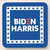Biden / Harris Stars Frame White Blue Getränkeuntersetzer (Vorderseite)