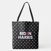 Biden / Harris Stars Muster Schwarz / Weiß Tasche (Vorderseite)