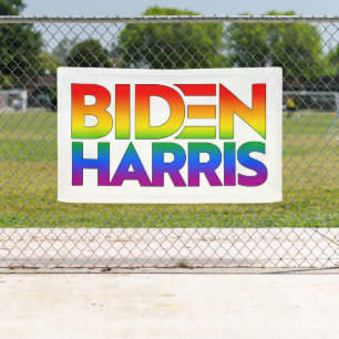 Biden Harris Stolz Regenbogen Banner