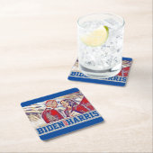 Biden Harris Together 2020 Rechteckiger Pappuntersetzer (Vor Ort)