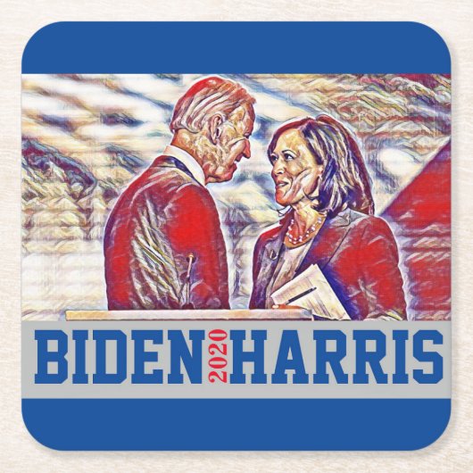 Biden Harris Together 2020 Rechteckiger Pappuntersetzer (Vorderseite)