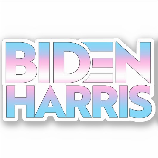 Biden Harris Trans Pride Aufkleber (Vorderseite)
